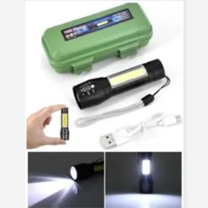 Linterna led 3 funciones recargable usb